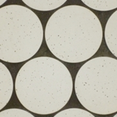 タイル材　丸形状 磁器質無釉床タイル 半径90mm (90φ)「ルーレットホイール」