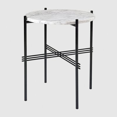 GUBI「TS Side Table サイドテーブル φ40cm」マーブルホワイト ブラックベース