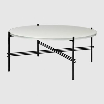 GUBI「TS Coffee Table 丸型コーヒーテーブル φ80cm」ガラスオイスターホワイト