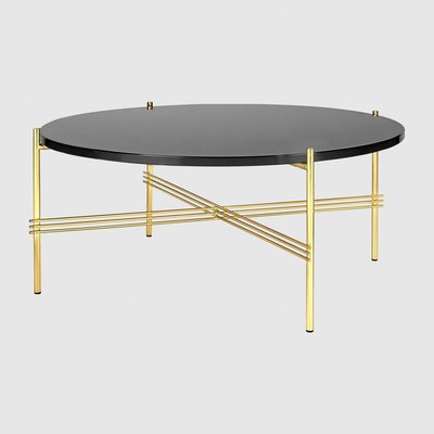 GUBI「TS Coffee Table 丸型コーヒーテーブルφ80cm」ガラスグラファイトブラック