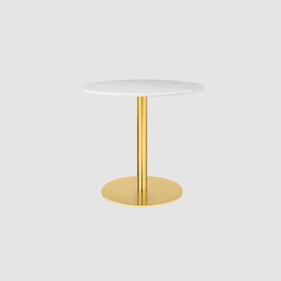 GUBI「1.0 Dining Table Round φ80cm」マーブルホワイト 真鍮ベース