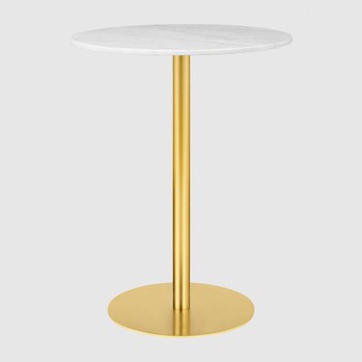 GUBI「1.0 Bar Table Round φ80cm」バ―テーブル マーブルホワイト 真鍮