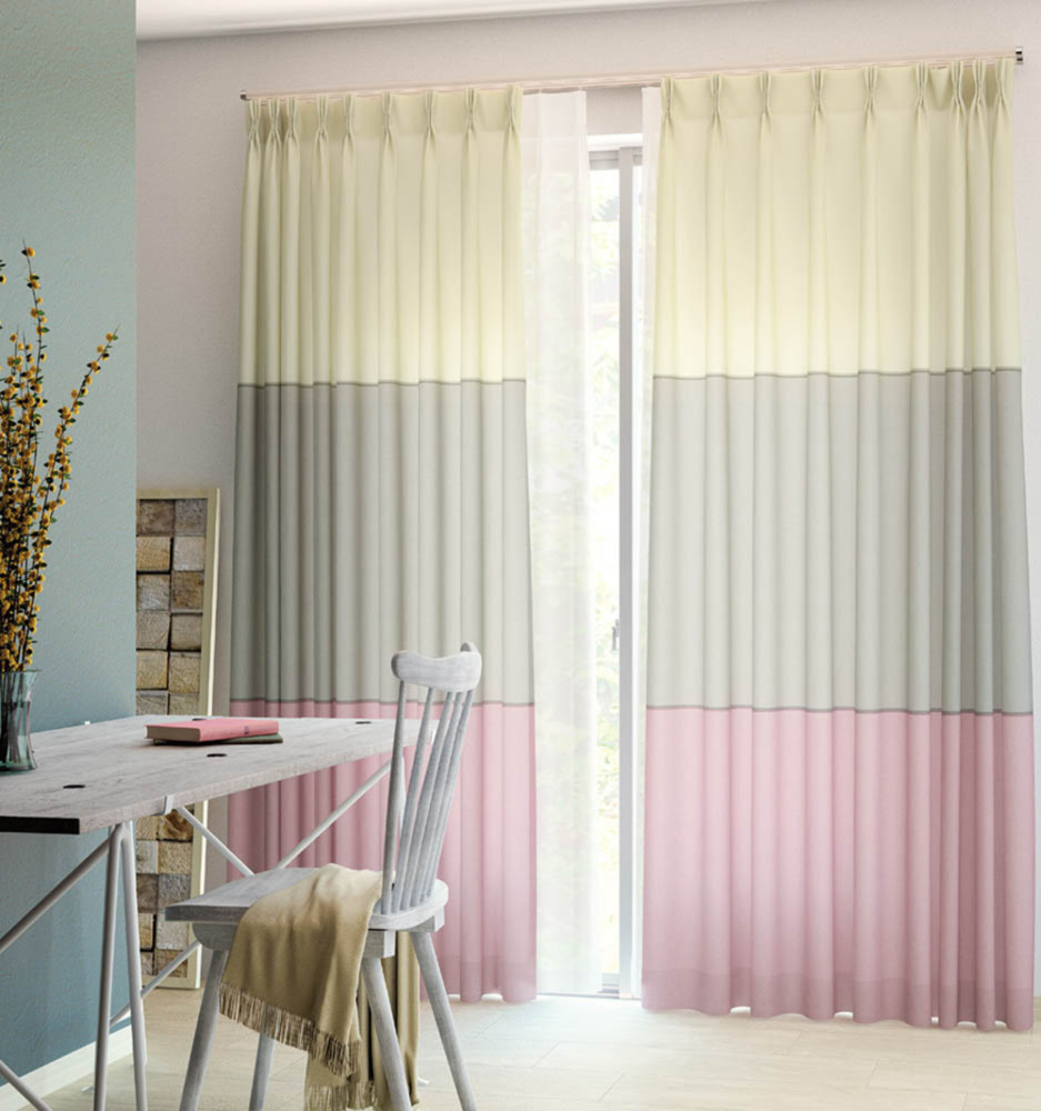豊富なカラーを組み合わせて作るオリジナルボーダースタイルのカーテン Color Palette リリカラ株式会社 2699 建材トレンド