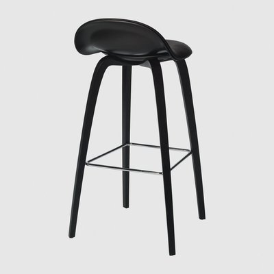 GUBI「3D Bar Stool 75cm」3Dバースツール　フロント布張り　ウッドベース