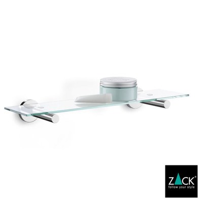 ZACK「40006 SCALA」ガラスバスルームシェルフ W50×H6×D12cmミラーポリッシュ