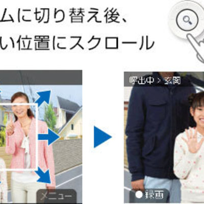 戸建住宅用広角カメラ搭載テレビドアホン「ROCOワイド録画」KJ-66 