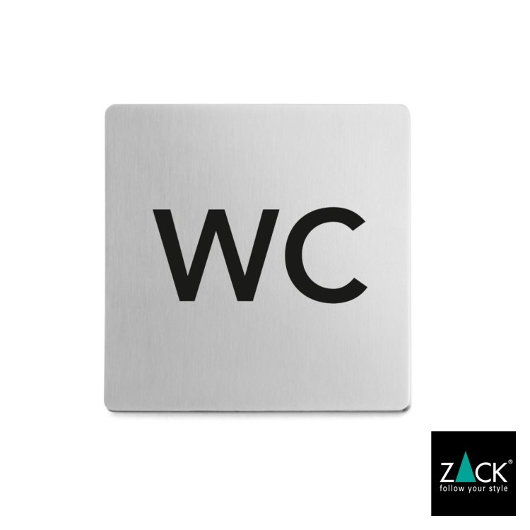 ZACK「50715 INDICI」ピクトグラム(トイレ表示板WC) ステンレス製