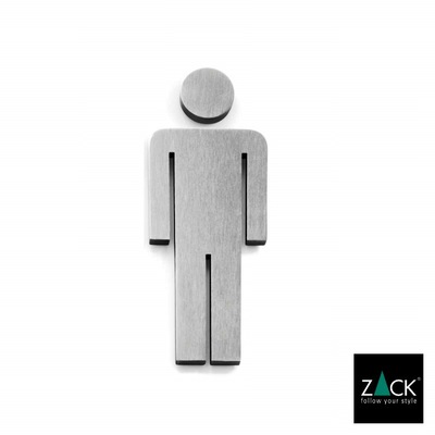 ZACK「50724ｍ INDICI」ピクトグラム (男子トイレ用) ステンレス製 ヘアライン仕上げ