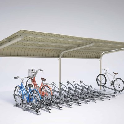 駐輪場屋根「サイクルロビー® CY-LLM」奥行2000、2450、2660㎜ アール