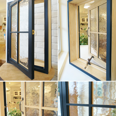 木製室内窓「WMK-H600（左右開き）格子あり」20色 9パターン W600×H400×D130