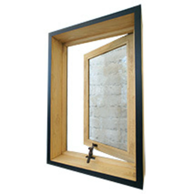 木製室内窓「WM-H600（左右開き）」20色 9パターン W400×H600×D130mm