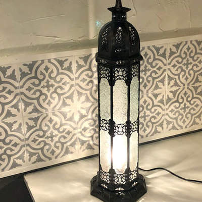 GADAN 照明・モロッコランプ スタンド「モロッコ ランプ コラムL／ホワイト」