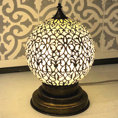 GADAN 照明・モロッコランプ スタンド「真鍮ランプ ルシオールS／ゴールド」