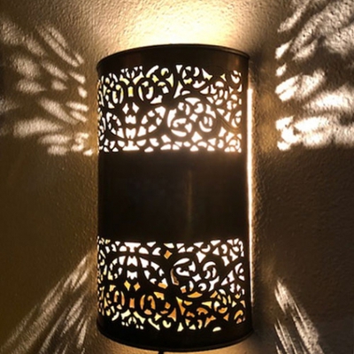 GADAN 照明・モロッコランプ ブラケット（壁掛け）「真鍮ウォールランプ ルナ／ゴールド」