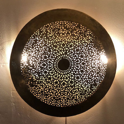 GADAN 照明・モロッコランプ ブラケット（壁掛け）「真鍮ウォールランプ ミモザ／ゴールド」