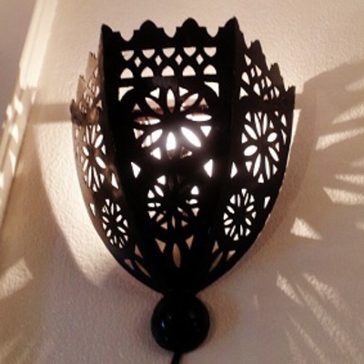 GADAN 照明・モロッコランプ ブラケット（壁掛け）「アイアンウォールランプ プリュム」