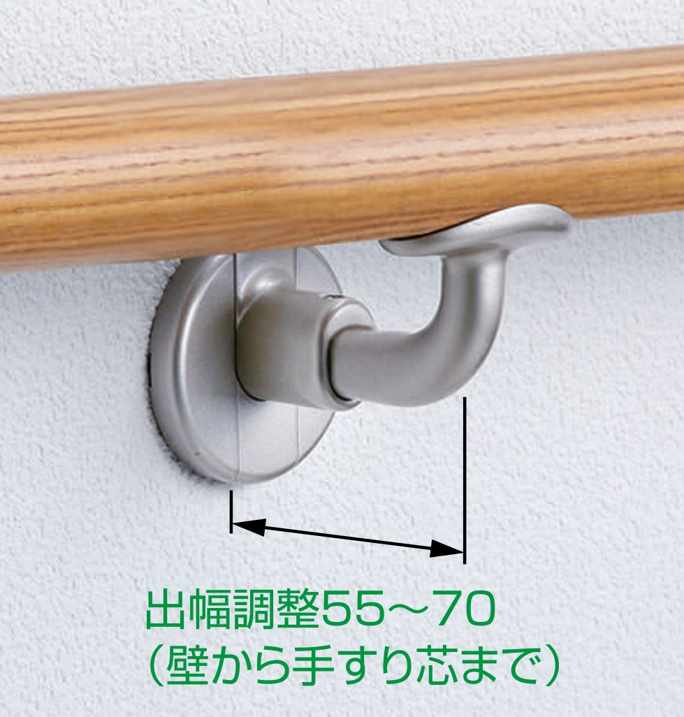 段差のある壁面にも取り付け可能なブラケット「C形ブラケット 前