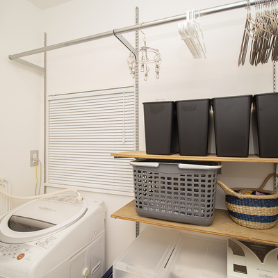 洗面所・脱衣所の収納計画に最適な可動収納システム「シューノ19」