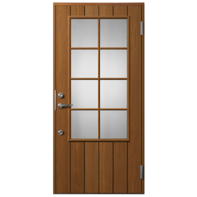 木製断熱玄関ドア「Sweden Door　KG94W16(T) チーク」W988×H2080