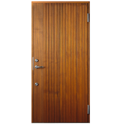 木製断熱玄関ドア「Sweden Door　WAVE(T) チーク」W988×H2080 オイル仕上げ