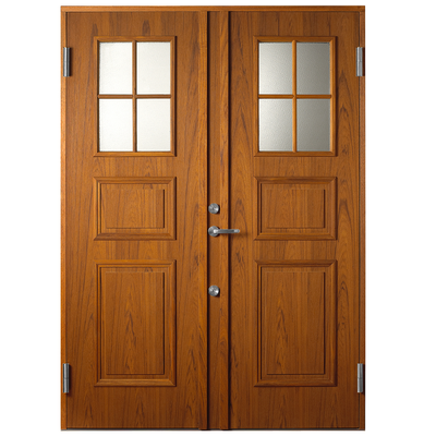 木製断熱玄関ドア「SwedenDoor　KG50W73(T)-1521チーク」W1488×H2080