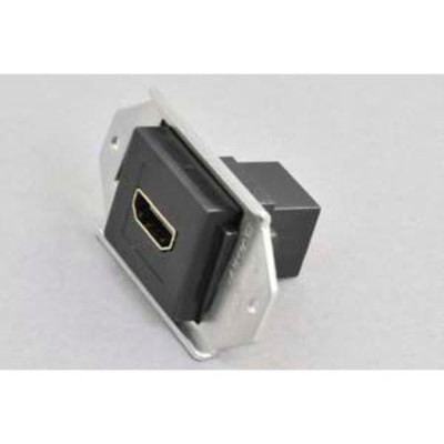 「パネルマウントコンセントチップ（小型取付枠セット品）HDMI中継コネクタ 黒」