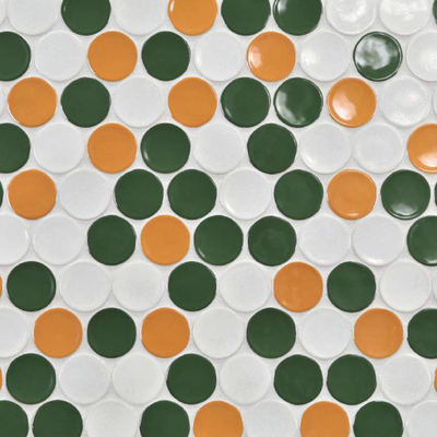 るいまる モザイクタイル「牡丹」｜全16種類 丸モザイクタイル｜TILE PARK