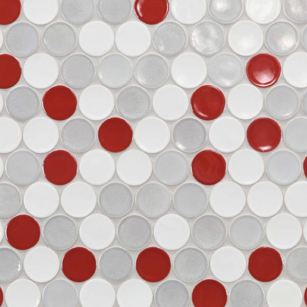 まるページ モザイクタイル「牡丹」｜全16種類 丸モザイクタイル｜TILE PARK