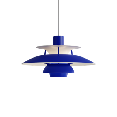 ペンダントランプ「PH 5 ミニ」モノクローム・ブルー φ300mm アルミ製照明 