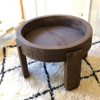 GADAN モロッコ家具 テーブル「トライバルウッドテーブル／ブラウン」