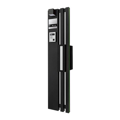 機能門柱【ALTO アルト FAT-KF】ブラック+フレッシュグリーン H1550×W358mm