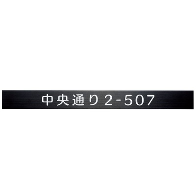 館銘板・商業サイン「切文字・箱文字SZ-902」ステンレスブラック補助プレート W300×H30mm
