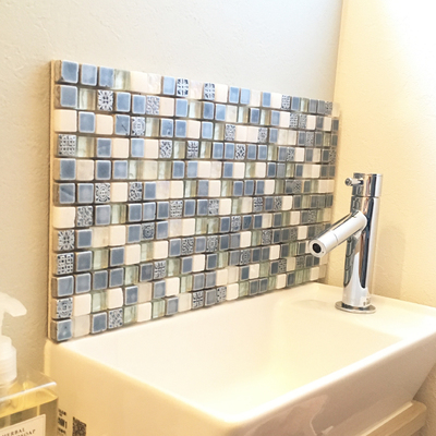 モザイクタイルパネル： カラー12色、目地無し製作、300mm×300mm×t12 、裏：マグネット サムネイル画像4