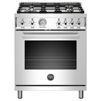 BERTAZZONI ベルタゾーニ「ガスレンジ F304GS ステンレス」ガスコンロ+オーブン一体型