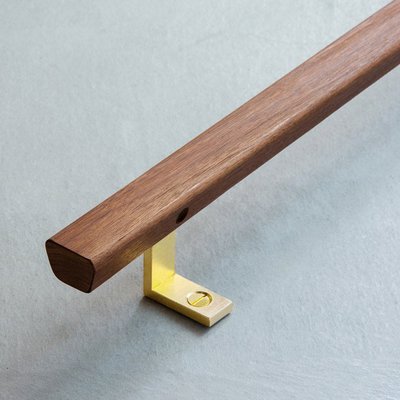 木製ドアハンドル 台形（真鍮）