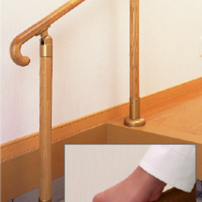 玄関の上がり框の手すりに