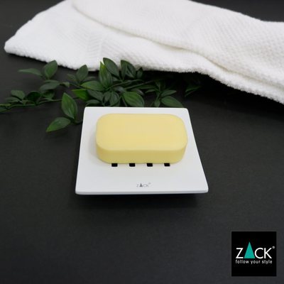 ZACK「40839 ABBACO」ソープディッシュ ステンレス製 ホワイト