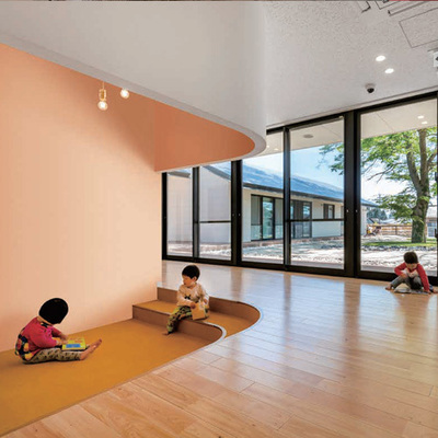 豊かに空間を彩る壁紙「幼児の城」Orange［オレンジ］ 全4色 抗菌・汚れ防止 スーパーハード