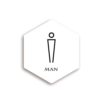 【ピクトグラムサイン-DESIGNZ】TOILET 115㎜×100㎜×3㎜ TYPE-G-H