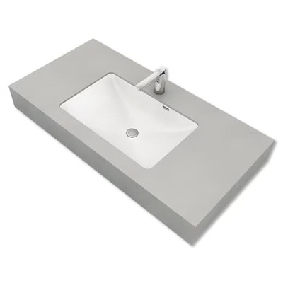 洗面化粧台「フィオレット W1200」両側面化粧 ソフトコンクリート/センターボウル/ブラケット付