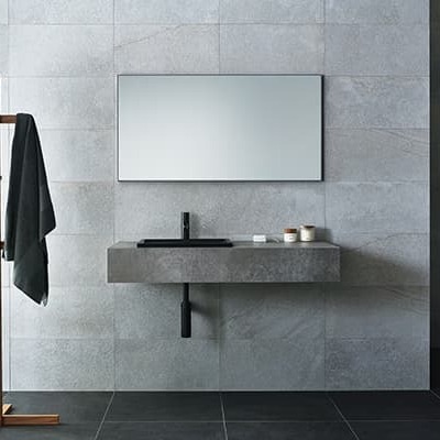 モルタル調の洗面カウンター「Mortana Vanity モルタナ洗面」