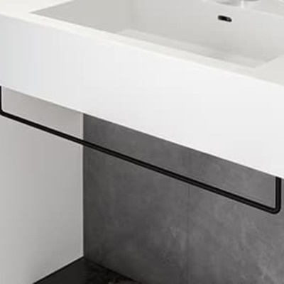 「レッタンゴロ洗面 W750用 タオルバー ブラック」ME09039