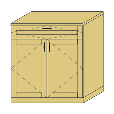 LOHAS material「無垢造作家具 カウンターキャビネット」ZC-PM4-T081 