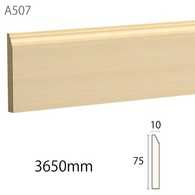 内装用木製モールディング材【サンメントA507AY［75×10］巾木】アユース無塗装