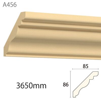内装用木製モールディング材【サンメントA456AY［86×85］廻り縁】アユース無塗装