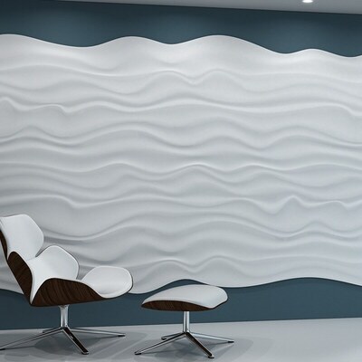 内装用石膏製壁面装飾材【サンソリ SC116】1200×800mm 無塗装品（白色）模様パターン４種