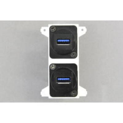 絶縁コンセント取付枠用コンセントモジュール【USB3.0対応】2口BTK-2PNUSB3ACR-BK