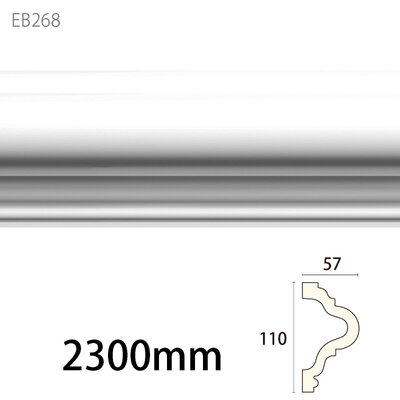 内装用合成樹脂製モールディング材【エレガンスPU製 EB268［110×57］チェアレール】模様なし