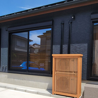 国産 エアコン室外機 給湯器 蓄電池 カバー サイズオーダー 天然木 サステナブル